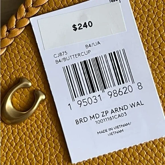 💰SOLD - CJ875 - Coach Zip Around Wallet with Braid - Picture 10 of 12